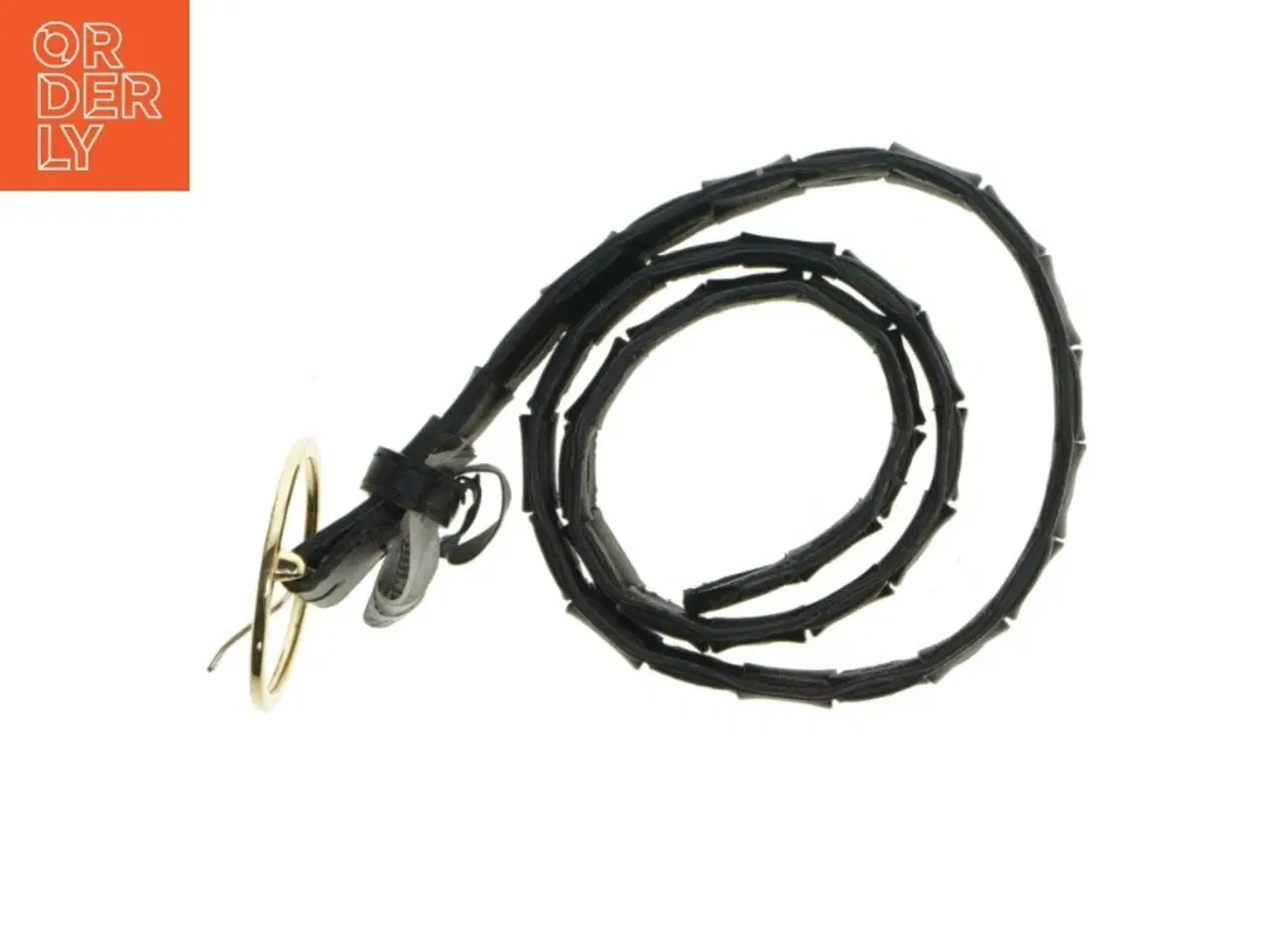 Billede 3 - Sort bælte med guldspænde (str. 86 cm)