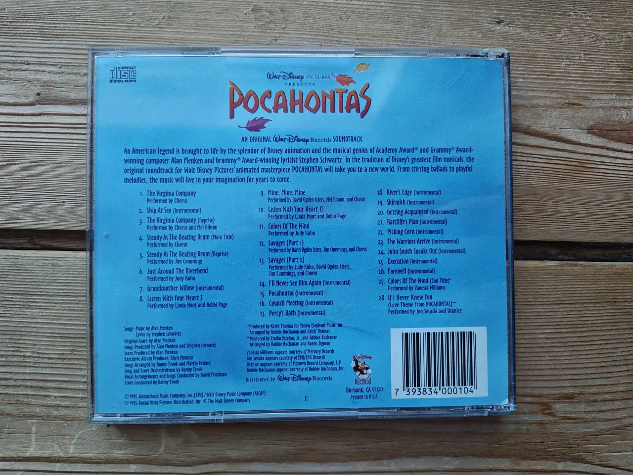 Billede 2 - Walt Disney Pocahontas Musik CD