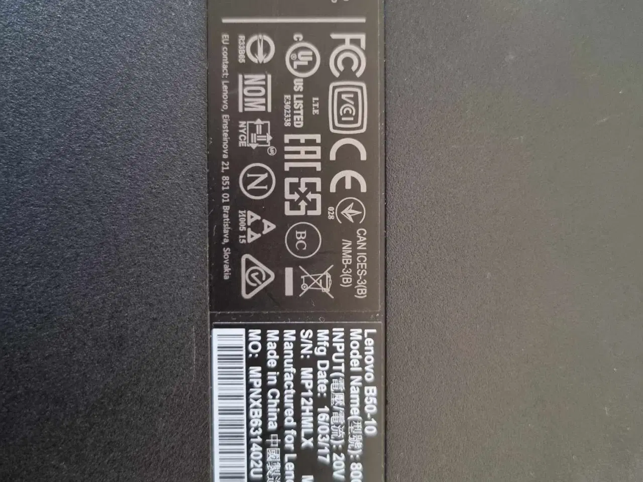 Billede 3 - Lenovo B50-10, Intel Celeron N2840 2,16GHz GHz, 8G