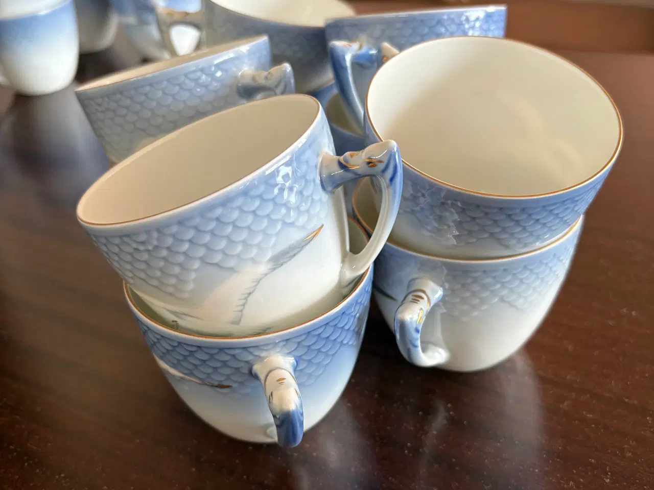 Billede 2 - Mågestel med guldkant - kaffekopper