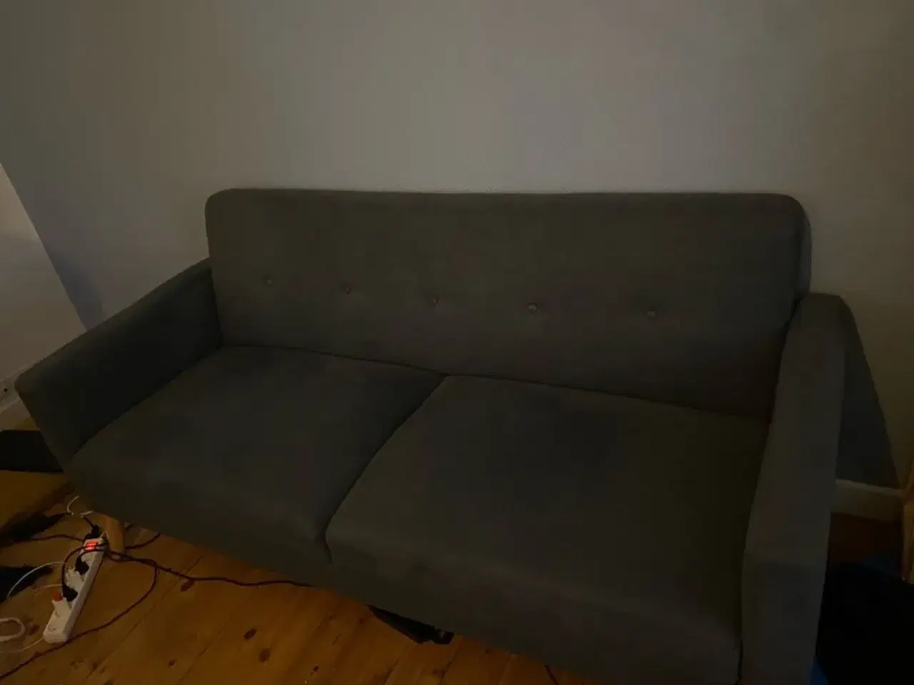 Billede 1 - Mørkegrå/blå sofa