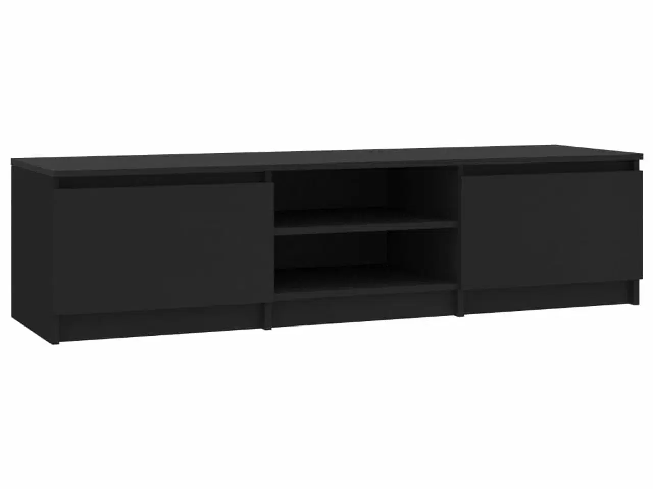 Billede 2 - Tv-bord 140x40x35,5 cm konstrueret træ sort