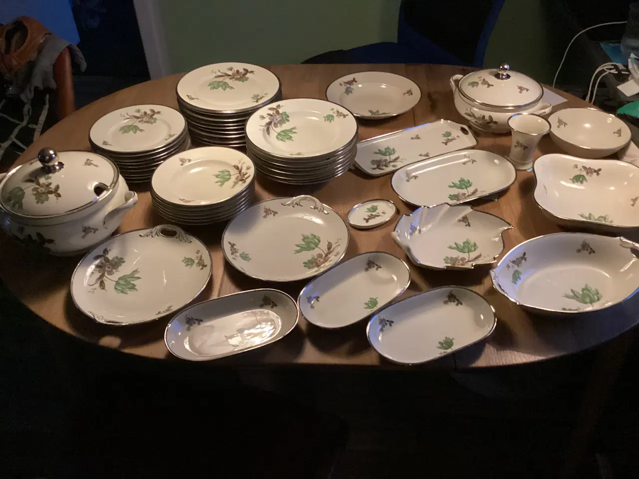 Billede 1 - Grøn vallø Københavns porcelæns maleri lyngby