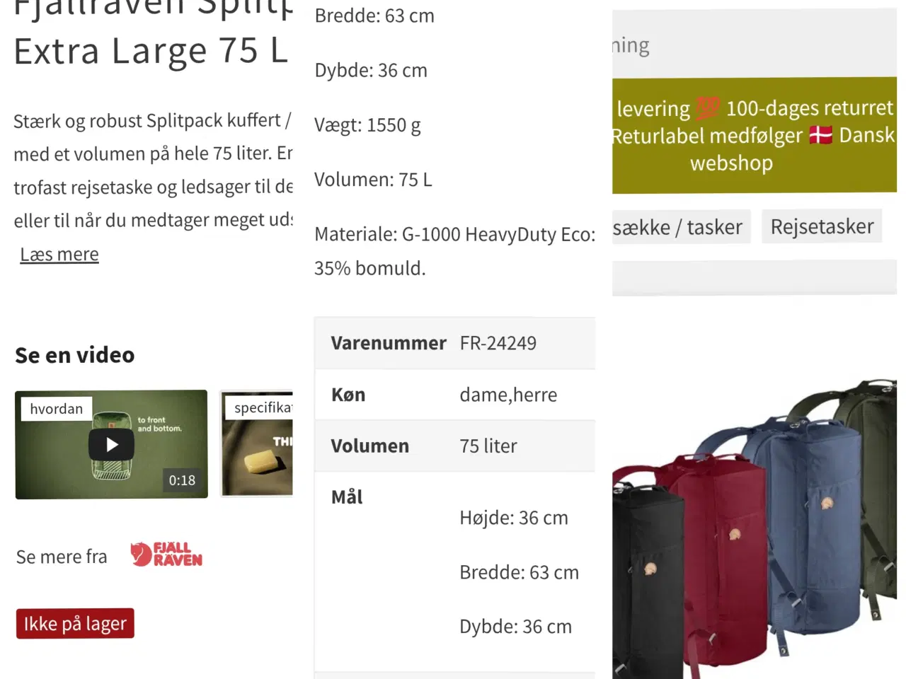 Billede 2 - Fjallraven G-1000 