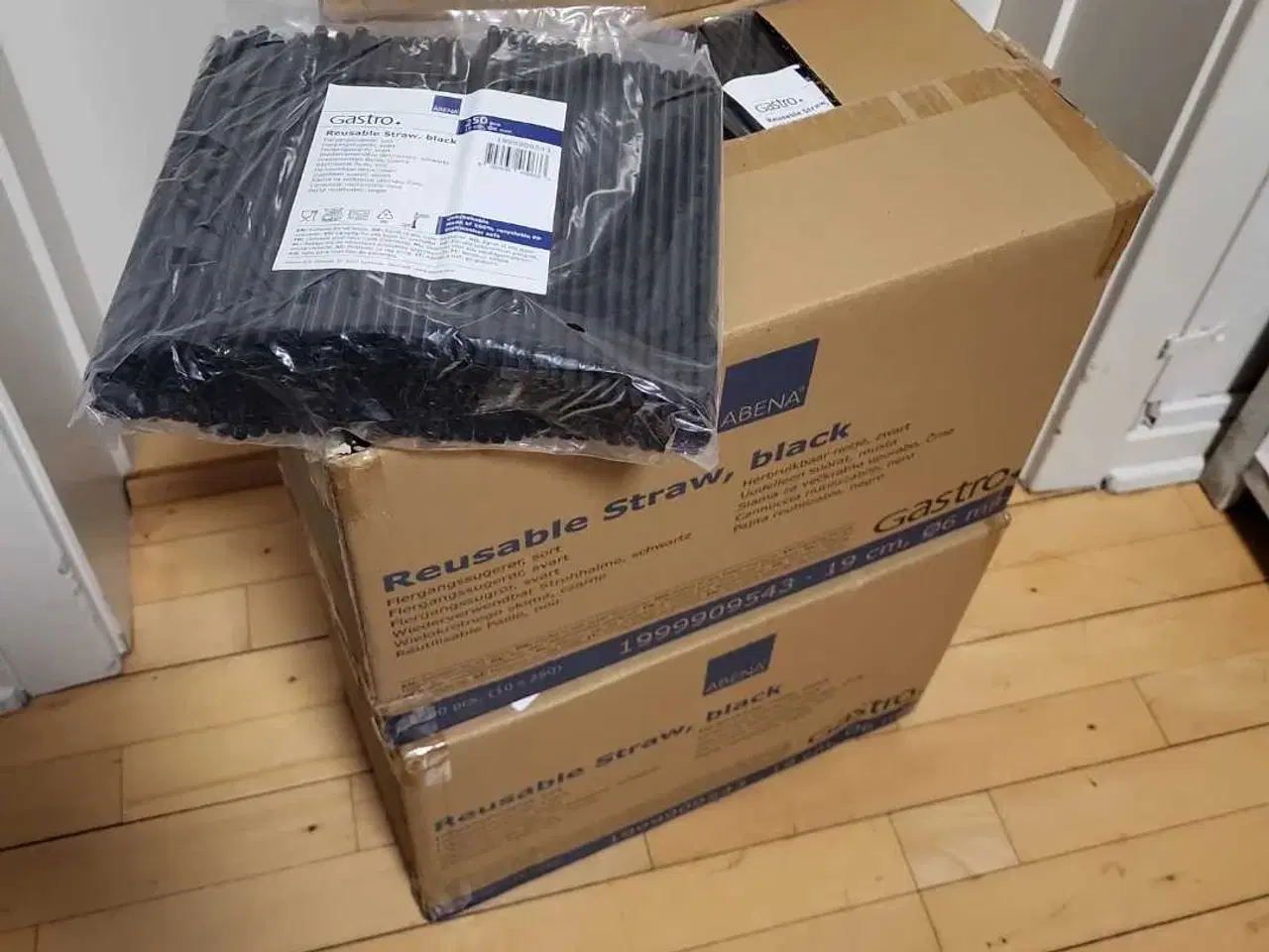 Billede 1 - Flergangssugerør, sort 250 pcs. 19 cm, Ø6 mm