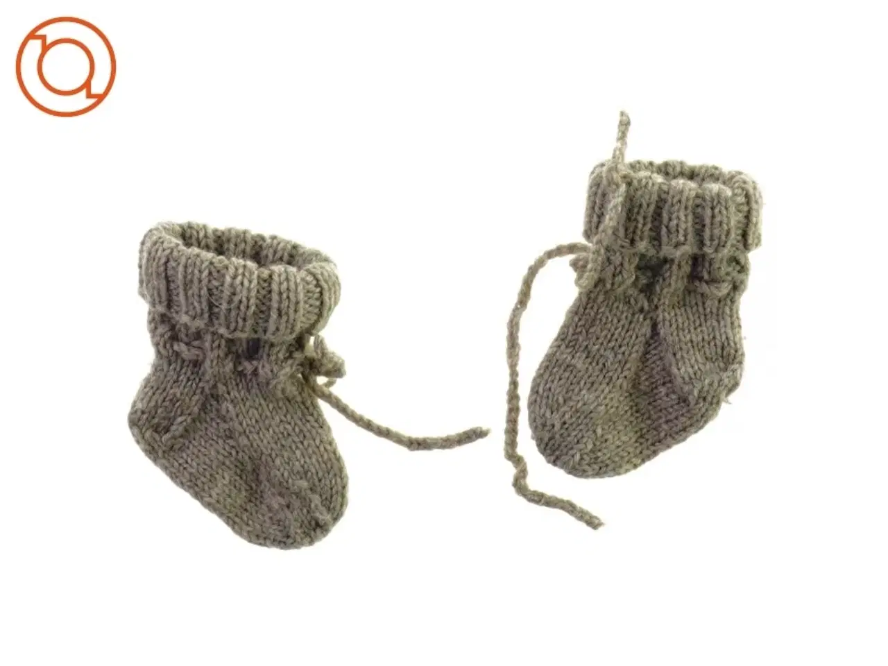 Billede 1 - Hjemmestrikkede uldsokker til baby (str. 10 x 5 cm)