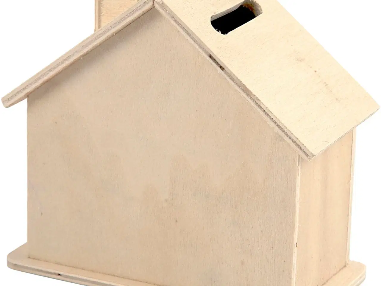 Billede 1 - Elegant sparehus i lyst træ - 9,6x11,7x5,5 cm