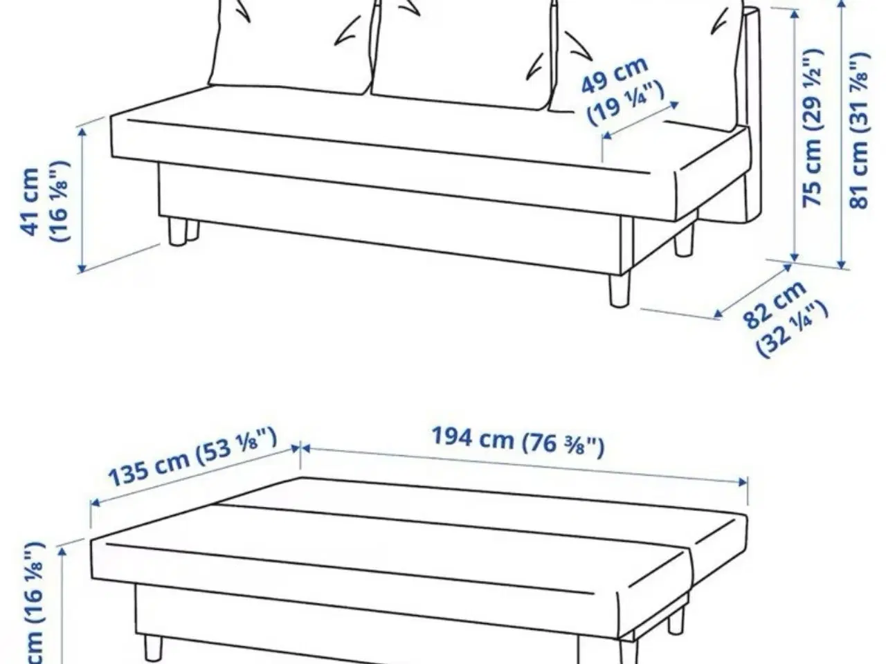 Billede 4 - Sovesofa IKEA, med magasin til opbevaring. Seng