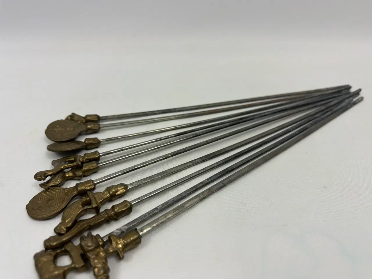 Billede 7 - Vintage kebabspyd / spyd med messing top