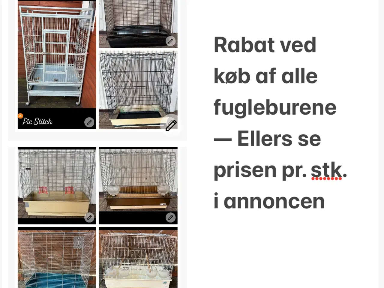 Billede 1 - 7 fuglebur sælges samlet eller hver for sig