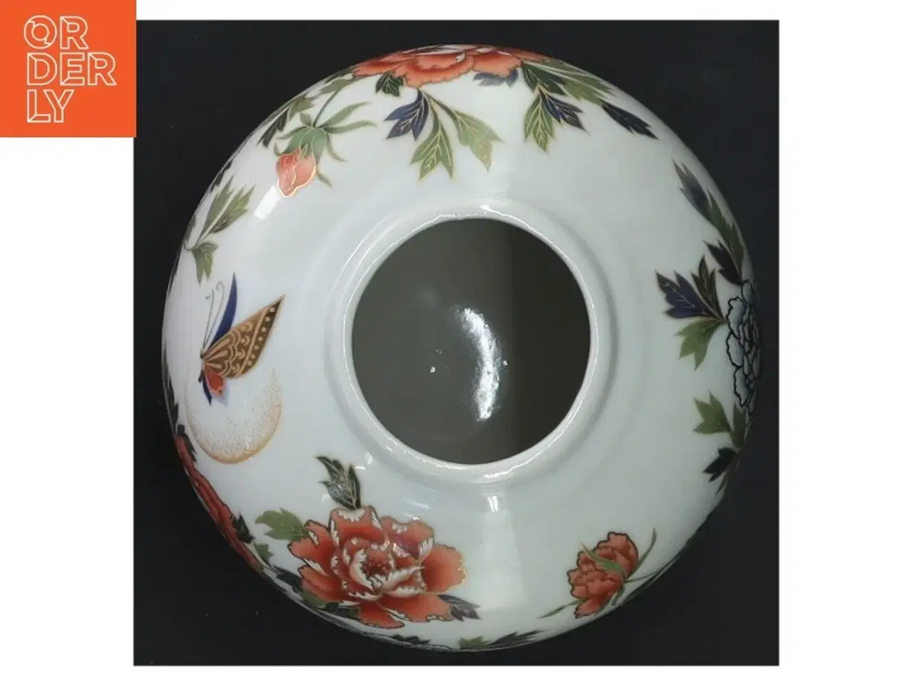 Billede 2 - Japansk Porcelæns vase med blomstermotiv (str. 10x9 cm)