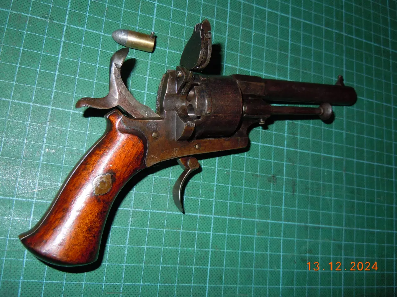 Billede 4 - Pin-fire revolver 1862 I 9 mm Pin-fire 6 skuds.