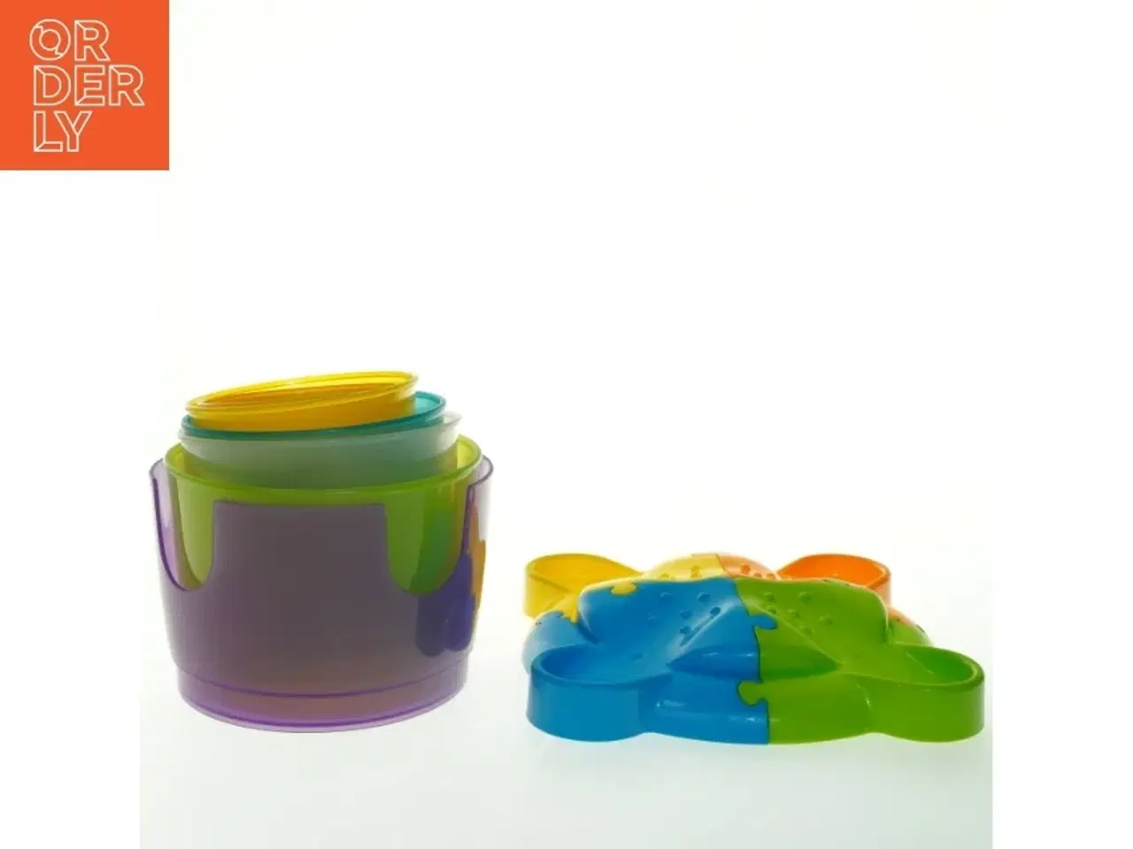Billede 2 - Plastik puslespil og stabelkopper (str. Ø. 23 cm)