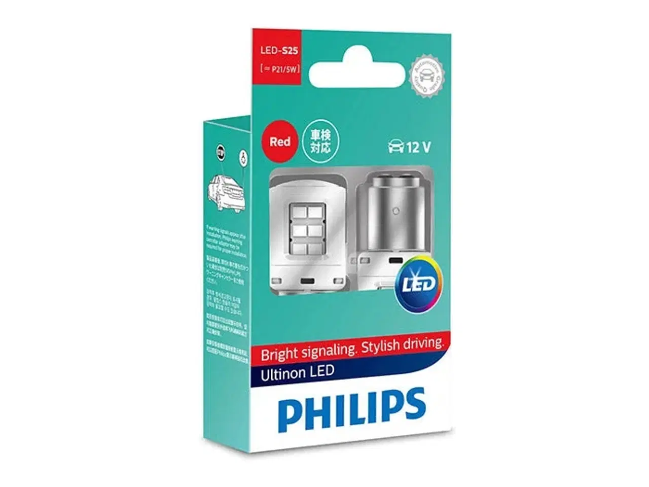 Billede 1 - Philips Ultinon LED P21/5W Rød 12V - Sæt