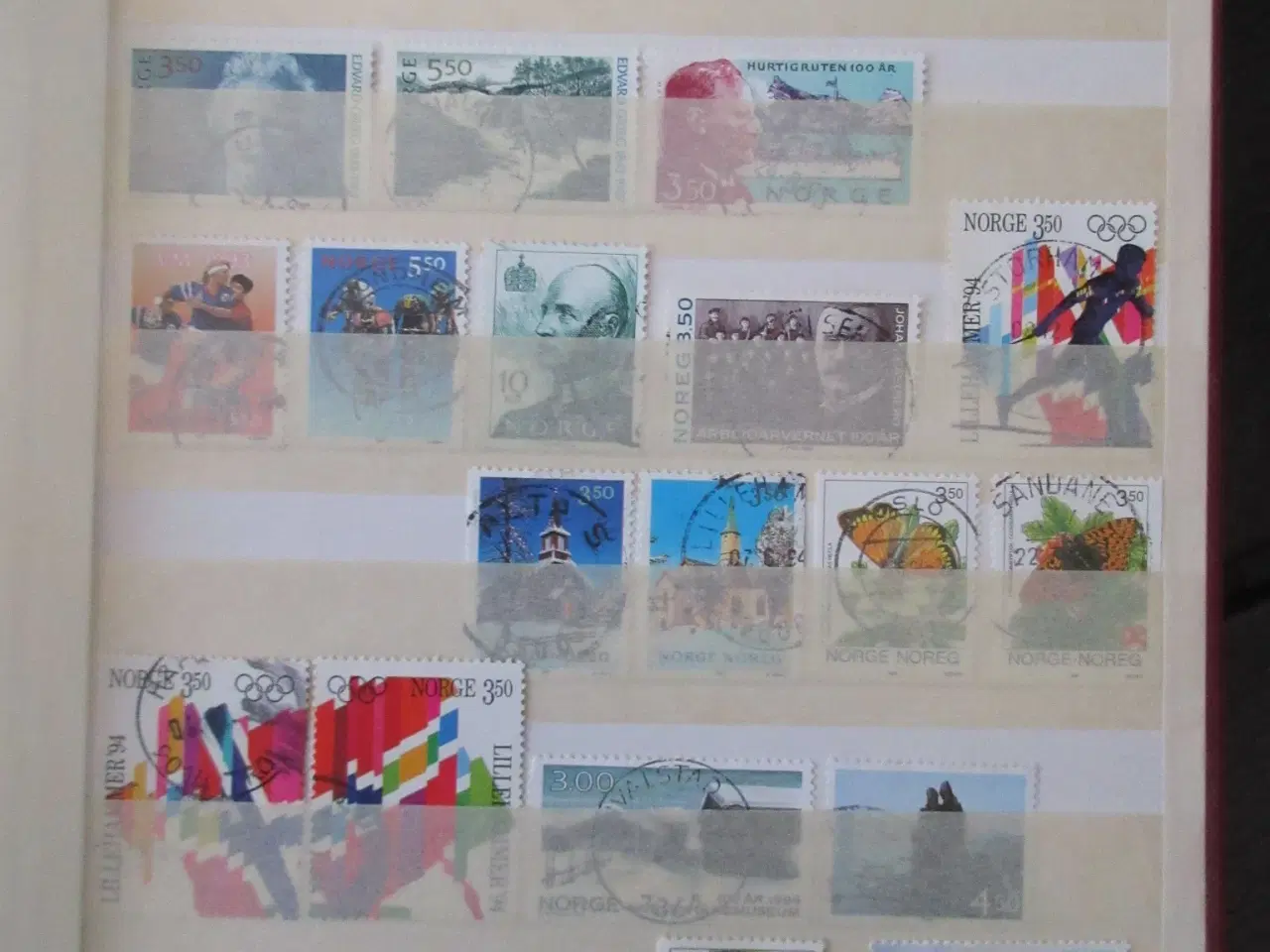 Billede 11 - Samling Norge 335 forskellige stemplet mærker