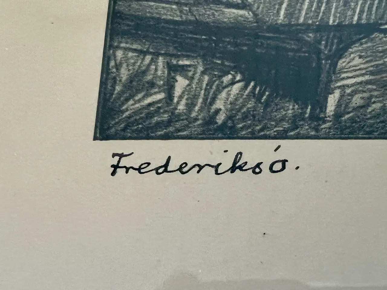 Billede 3 - Mogens Ege litografi med akvarel farver