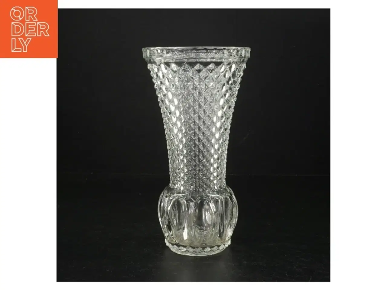 Billede 1 - Gl. Glasvase (str. H. 20,5 cm)