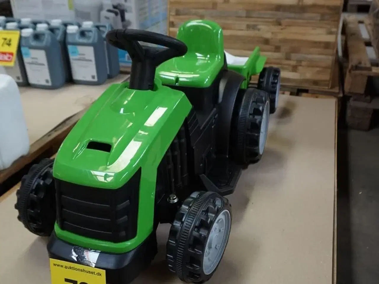 Billede 3 - Havetraktor med trailer til børn med batteri Grøn