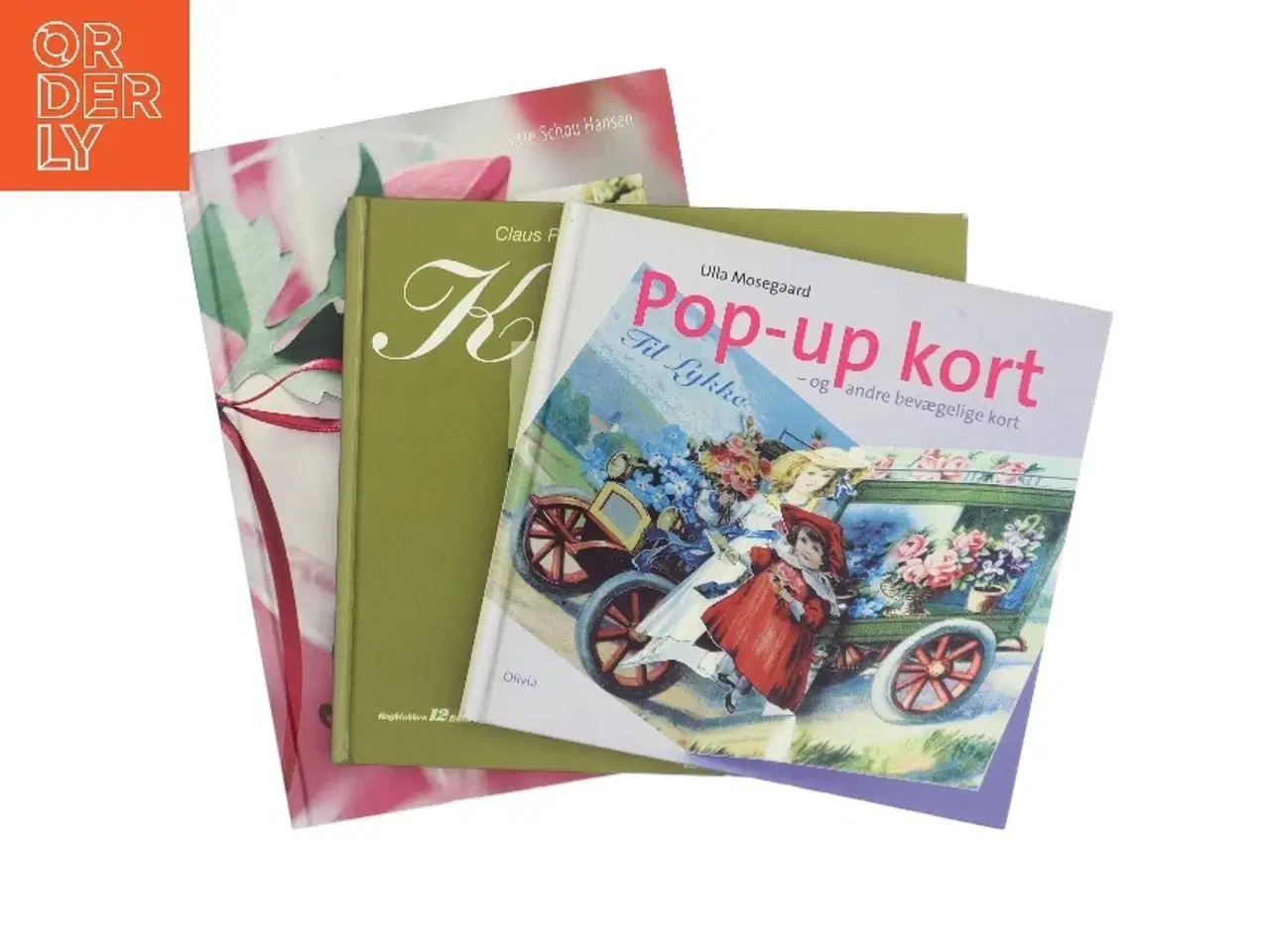 Billede 1 - Fest og farver : kreative ideer, Klip til festen og Pop-up kort. 3 bøger, med papir, pynt og perler af Gitte Schou Hansen (Bog)