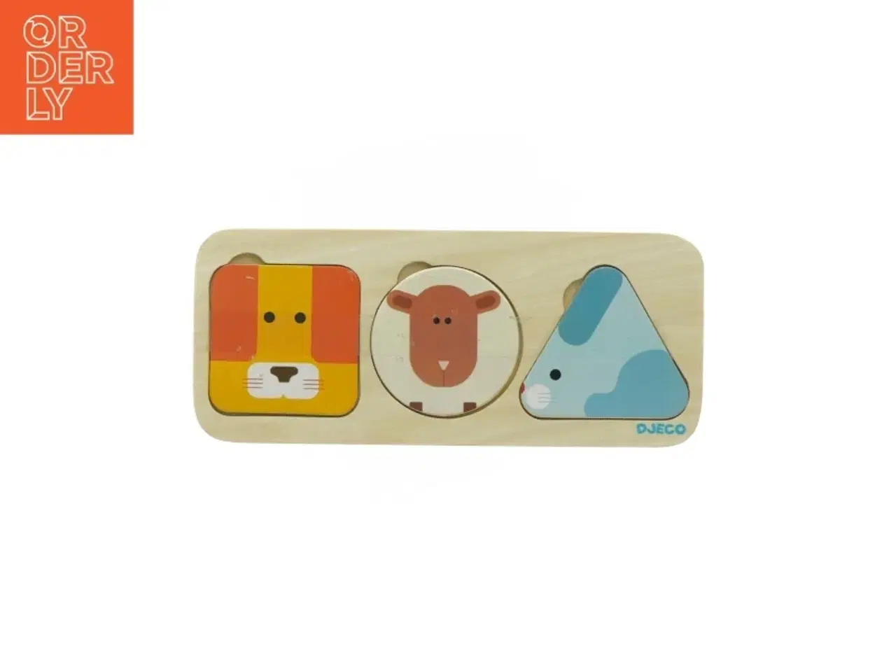 Billede 1 - Djeco Træpuslespil med Dyremotiver fra Djeco (str. 22 x 10 cm)