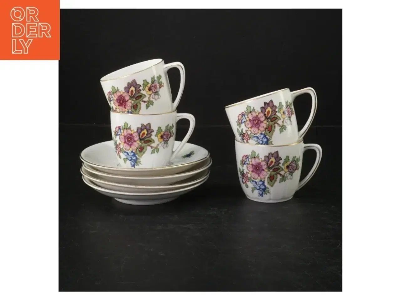 Billede 1 - KPM porcelæn kaffestel fra KPM (str. Ø. 12,5 cm. h 6 cm. ø. 6,5 cm)