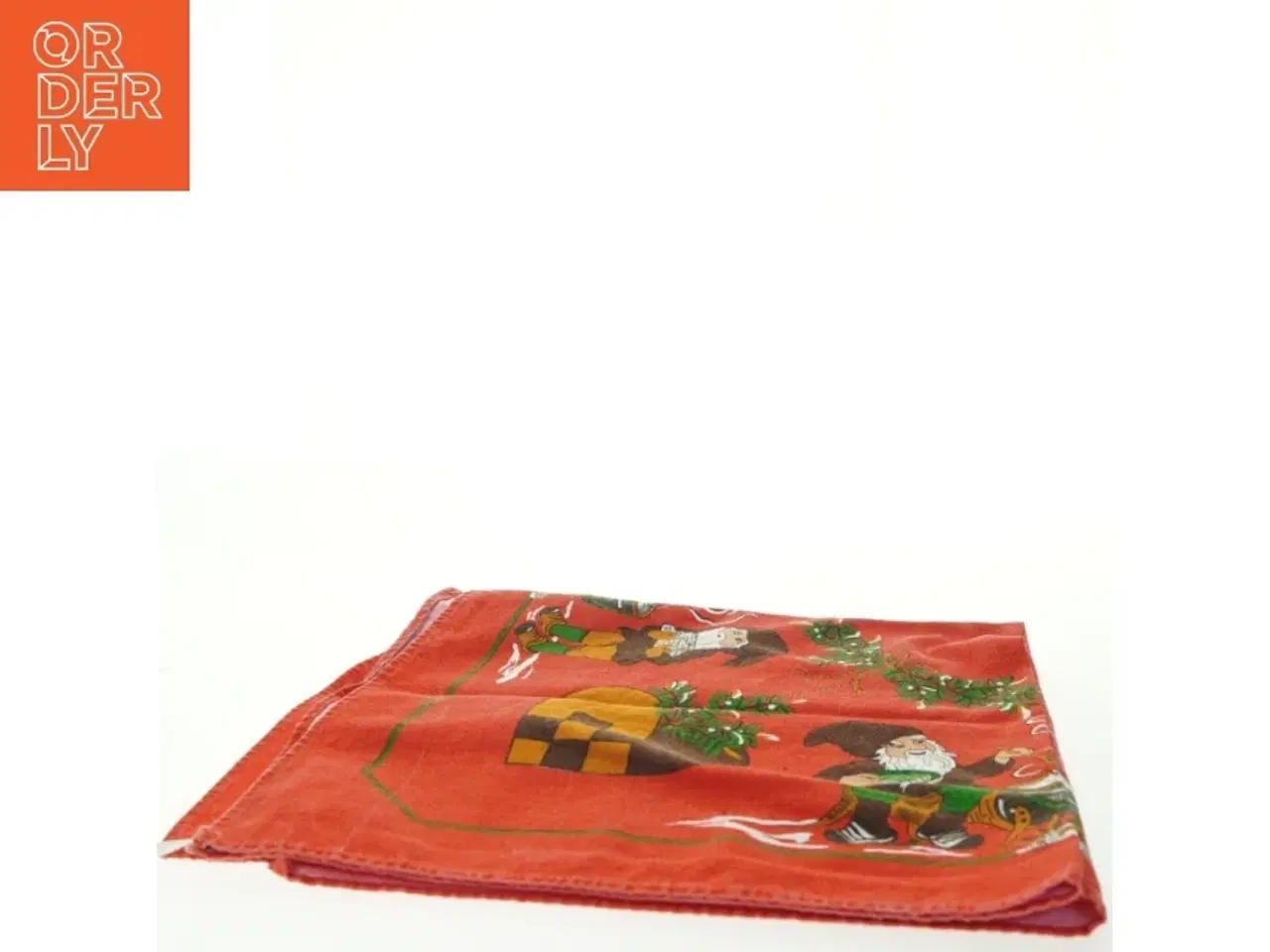 Billede 2 - Juledug med nissemotiv (str. 76x73 cm)