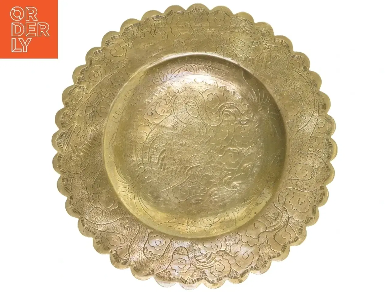 Billede 1 - Dekorativt messingfad (str. Ø 36 cm)