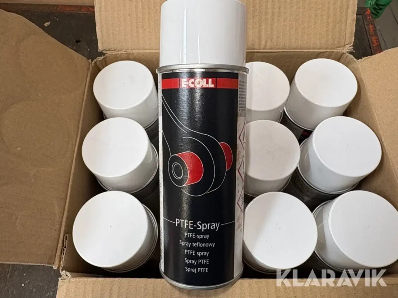 Billede 2 - PTFE-sprey E-COLL - Smører- og glide middel - 12 styks