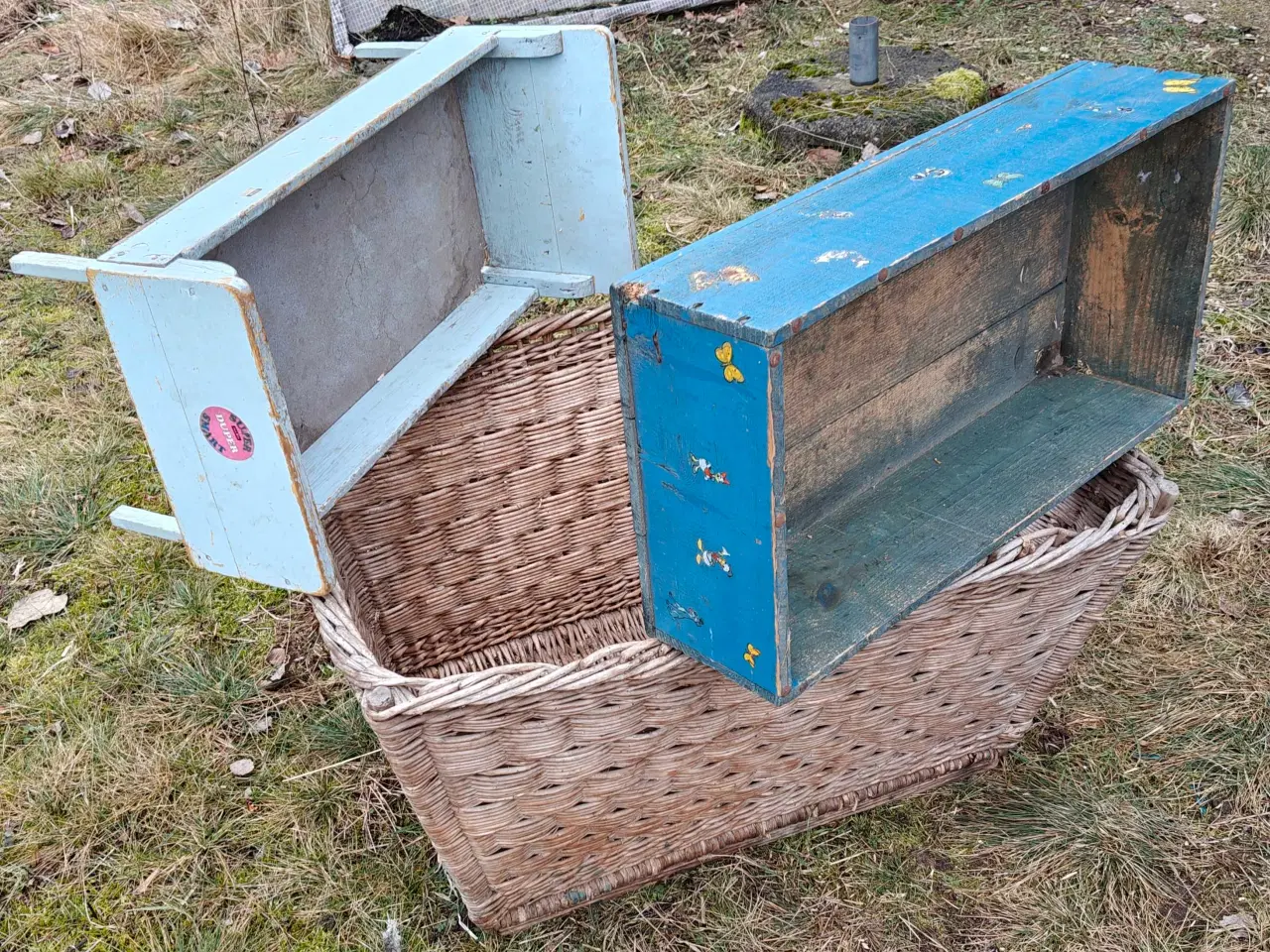 Billede 10 - Stor gammel flet kurv
