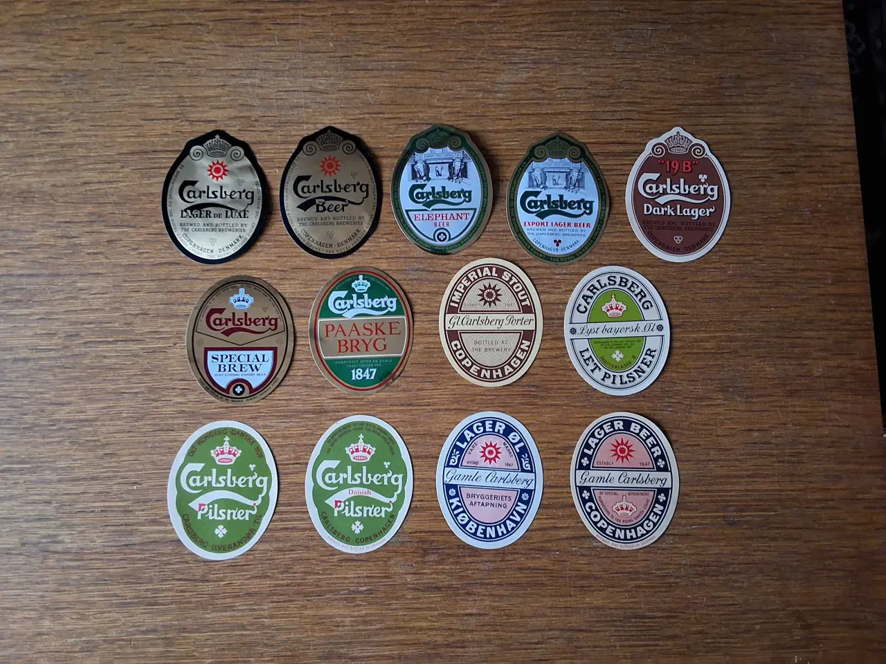 Billede 1 - CARLSBERG BRYGGERI - 13 Flaske Etiketter 