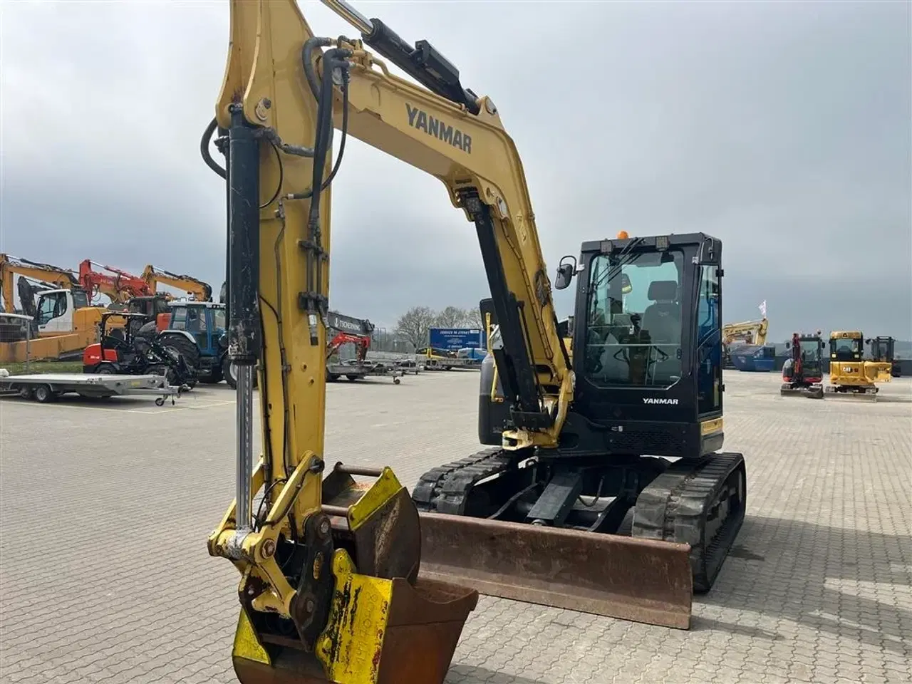 Billede 7 - Yanmar SV100 2A Centralsmørring og hydraulisk hurtigskifte.