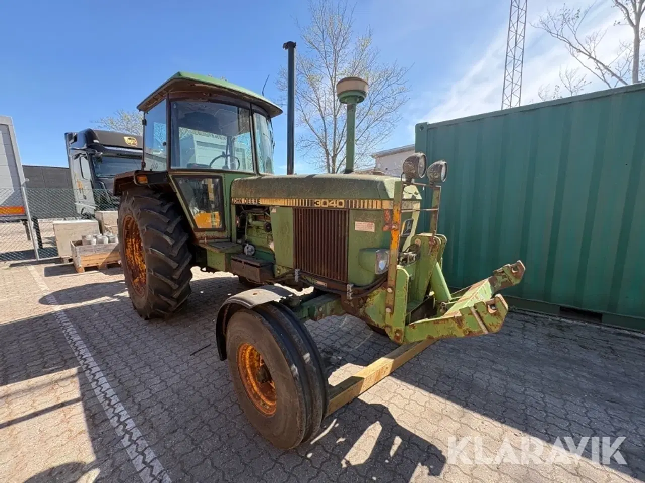 Billede 7 - Traktor John Deere 3040 med kost sneplov og saltspreder