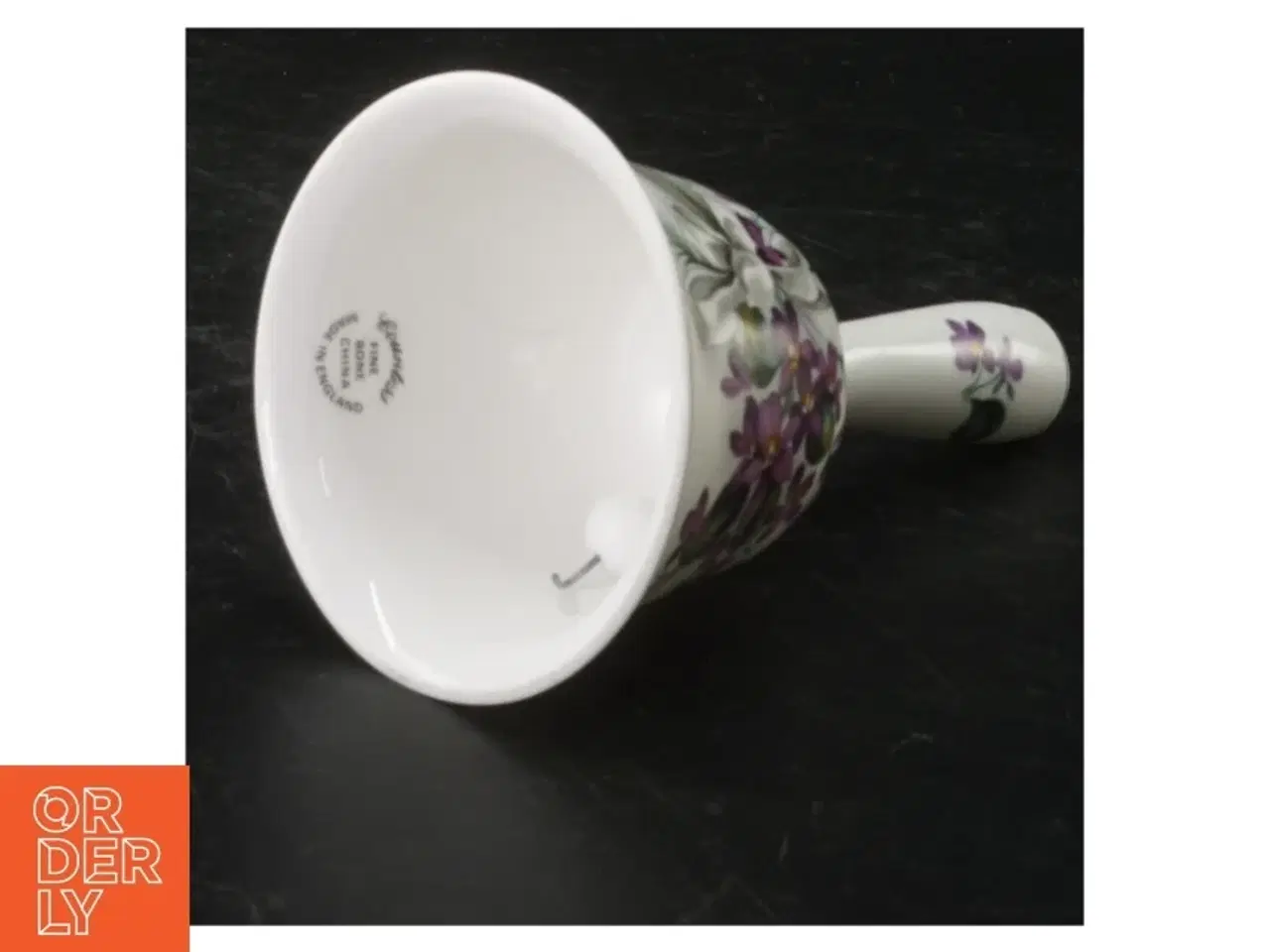 Billede 3 - Porcelænsklokke med violmotiv fra Countess