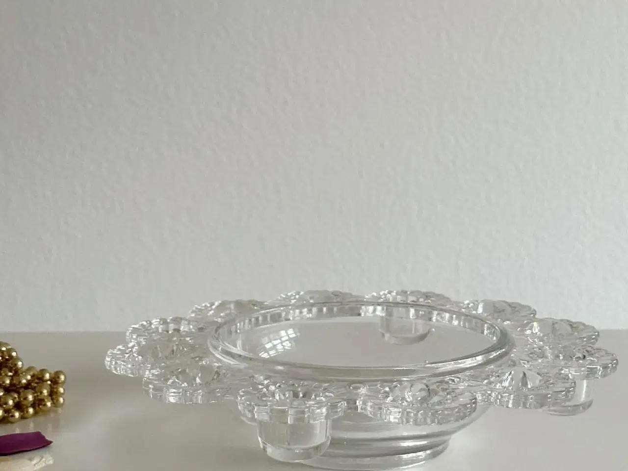 Billede 7 - Dekorationsskål til lys og pynt, klart glas