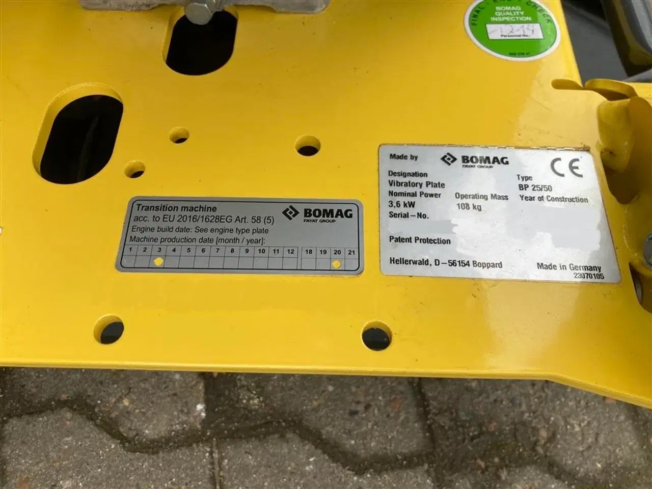 Billede 14 - Bomag BP 25/50 Håndtagsregulering af vibrationer og ondrejninger