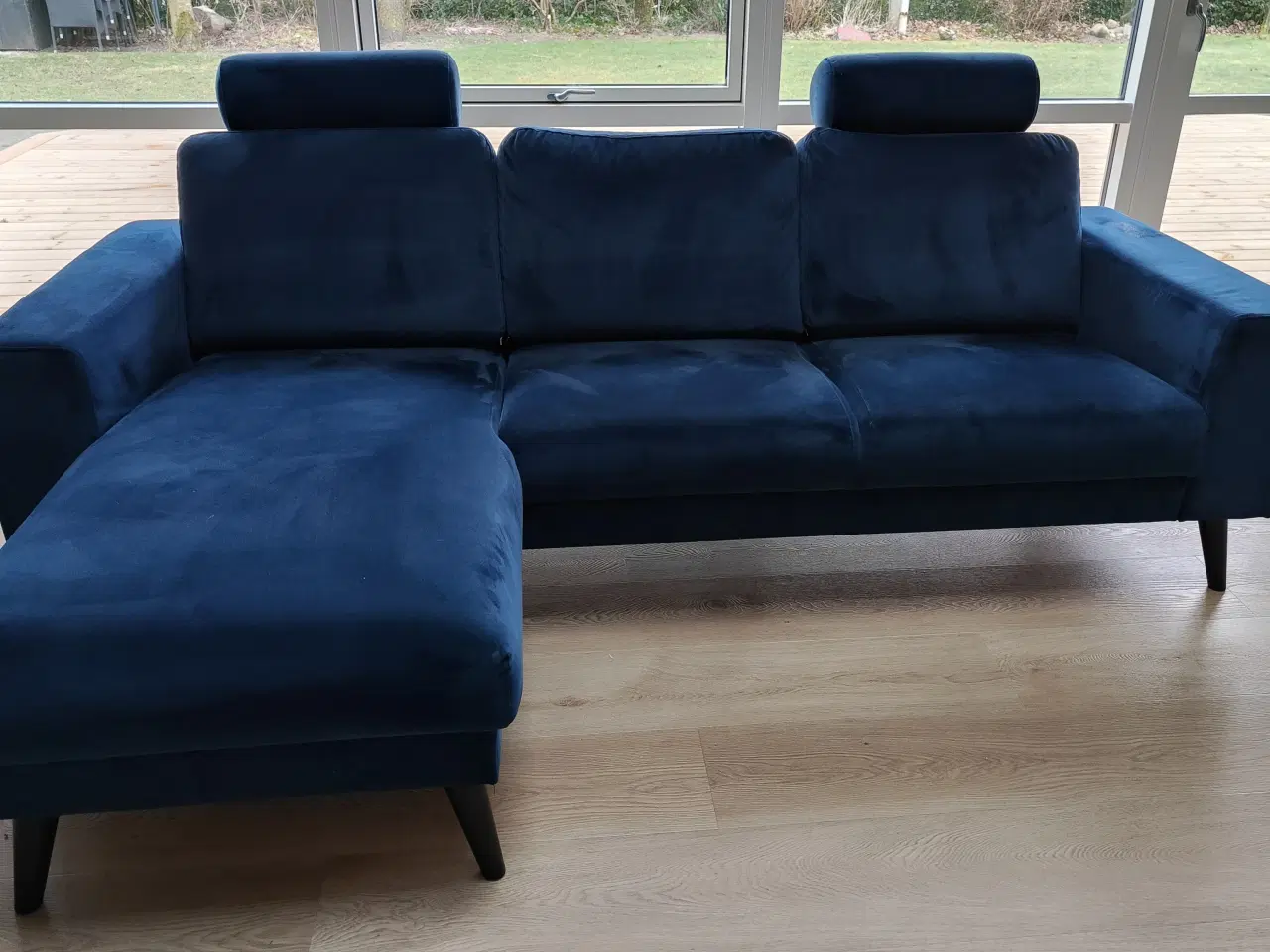 Billede 3 - Sofa i blå velour