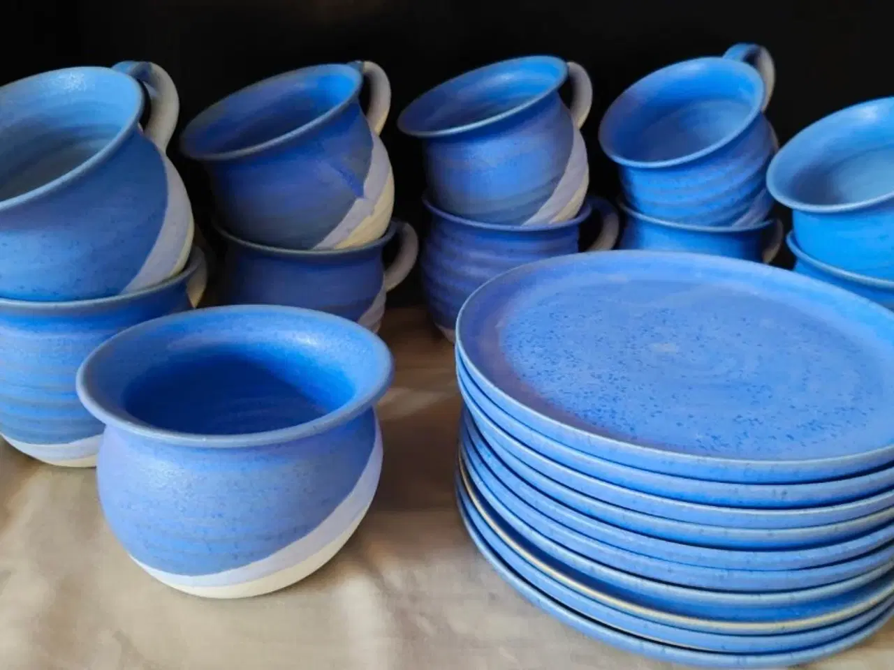 Billede 1 - Keramik i blå og hvid