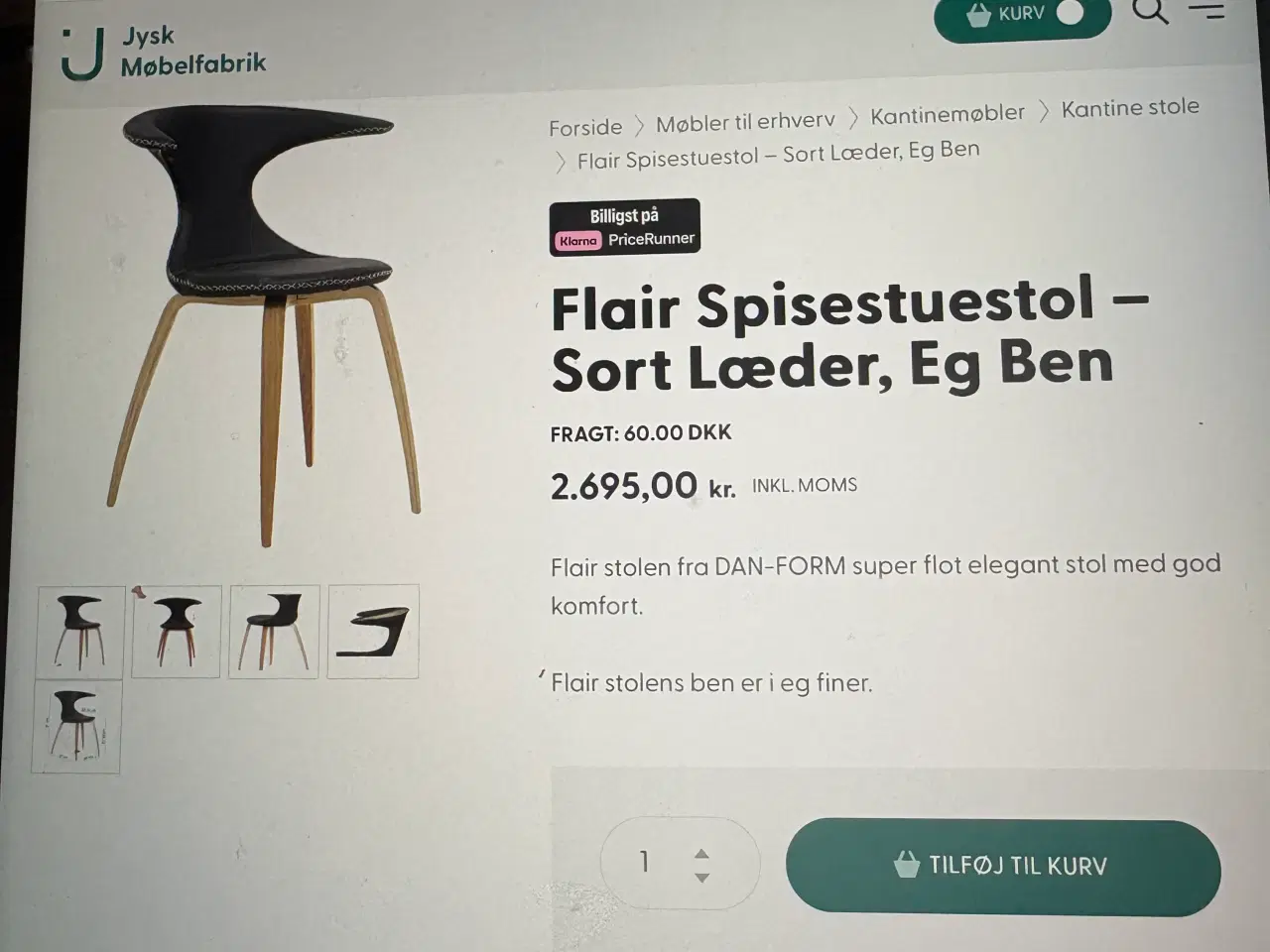 Billede 1 - Spisestuestole