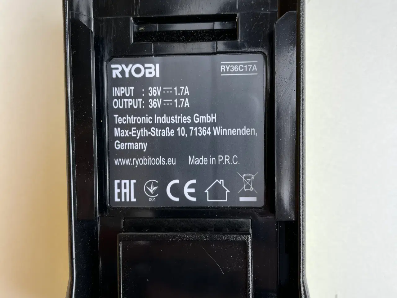 Billede 4 - Ryobi 36V 2.0Ah batteri og oplader sælges