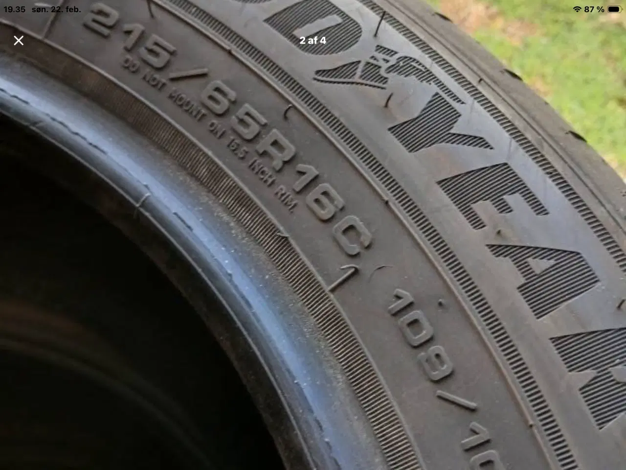 Billede 2 - 215/65/16. Varevognsdæk goodyear