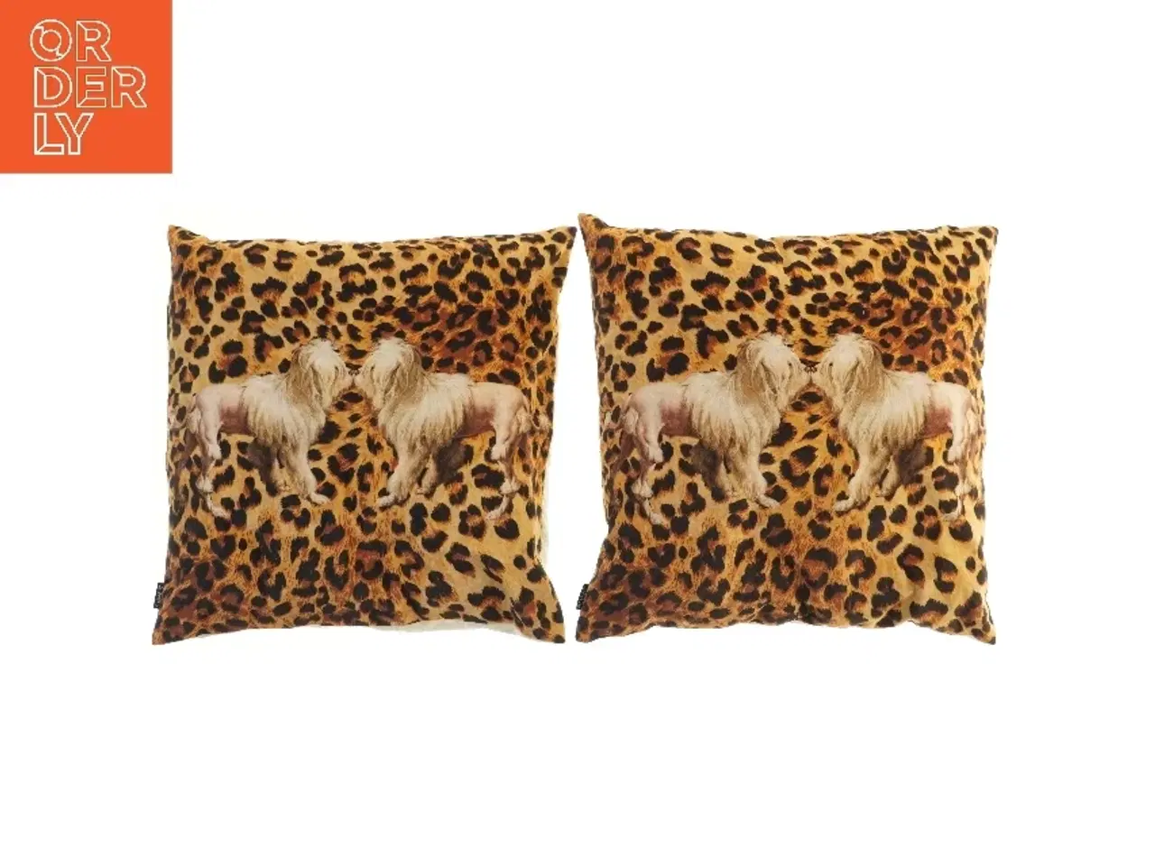 Billede 1 - 2 smukke puder fra Vanilla fly, Leopardmønster Puder fra Vanilla Fly (str. 49x48 cm)