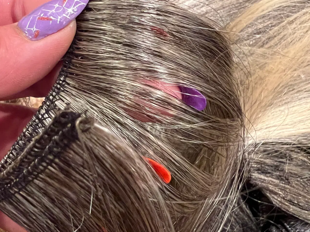 Billede 17 - Flerfarvet trenser hårextensions 
