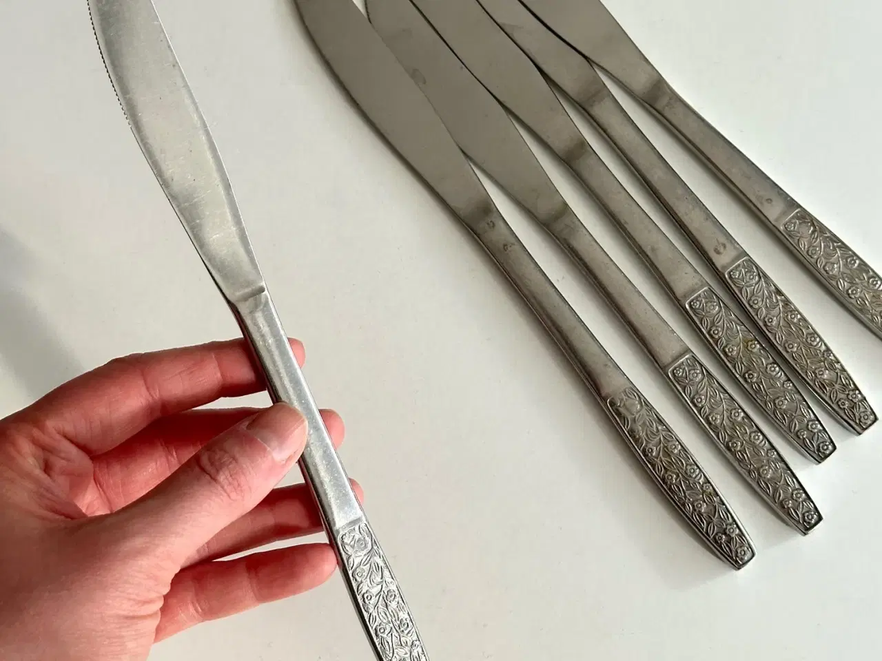 Billede 3 - Knive, rustfrit stål, 6 stk samlet