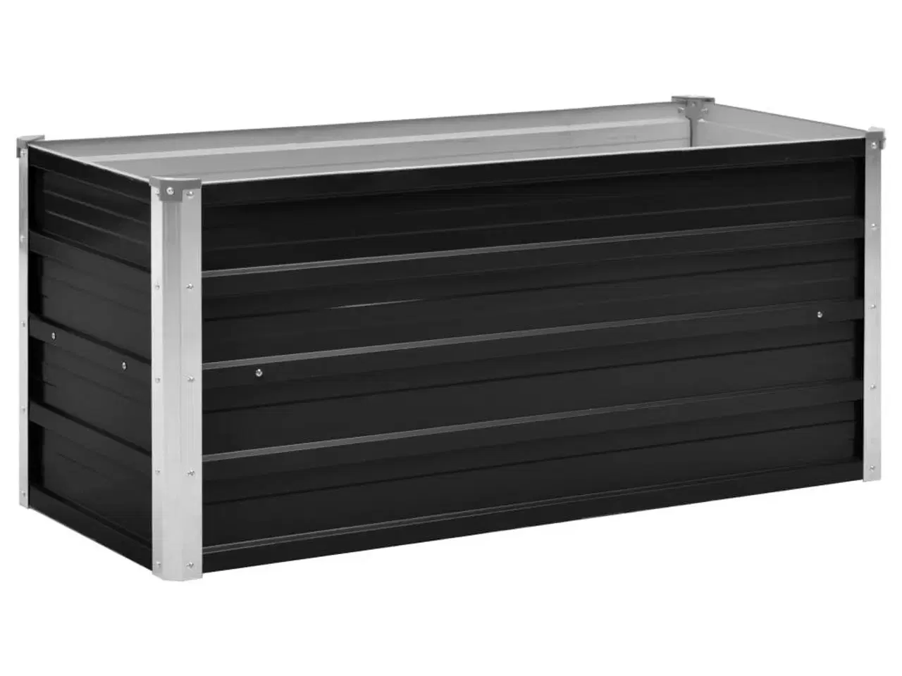 Billede 1 - Hævet plantekasse 100x40x45 cm galvaniseret stål antracitgrå