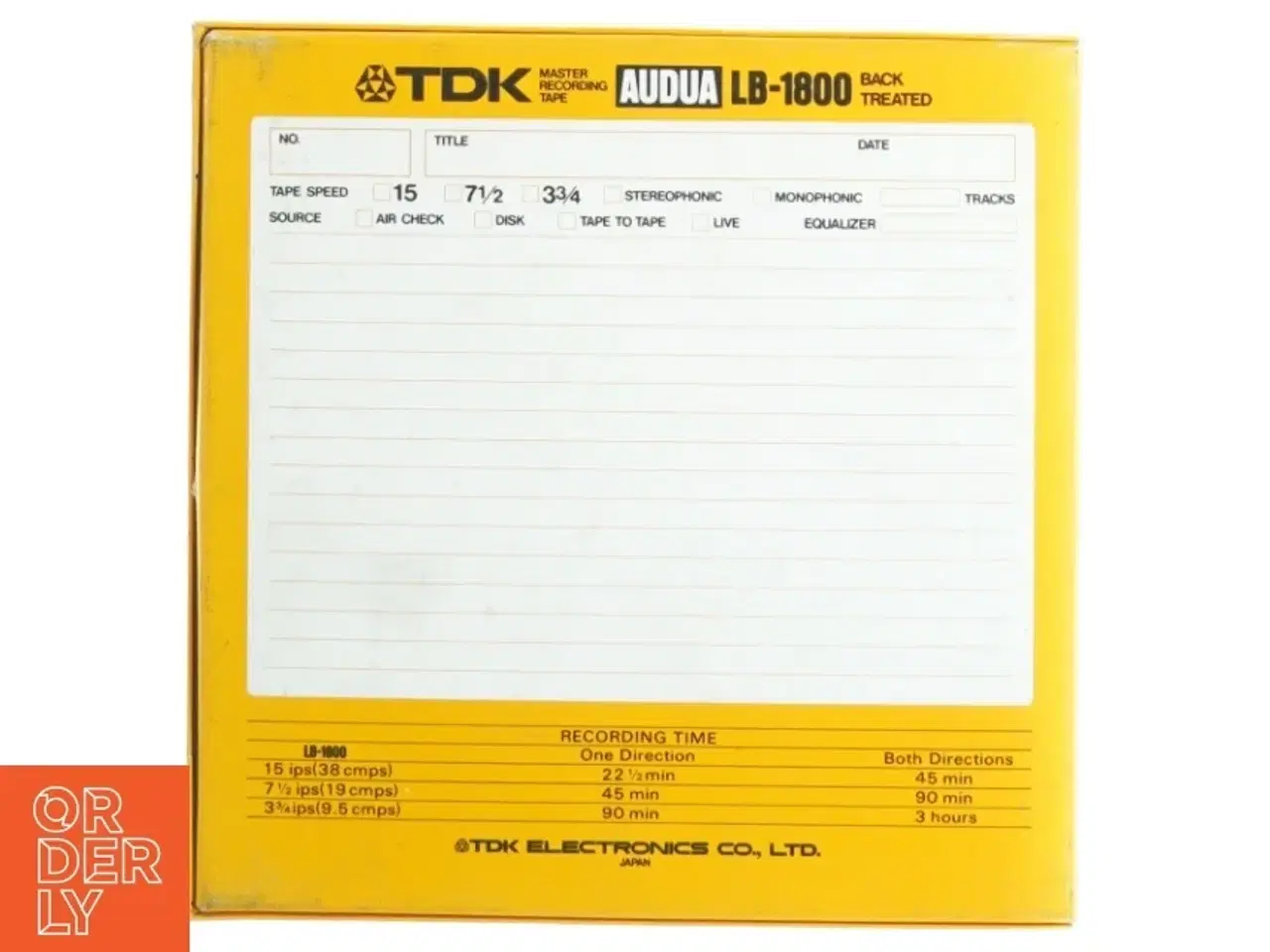 Billede 5 - TDK AUDUA LB-1800 Master Recording Tape (str. 28x28x 2 cm)