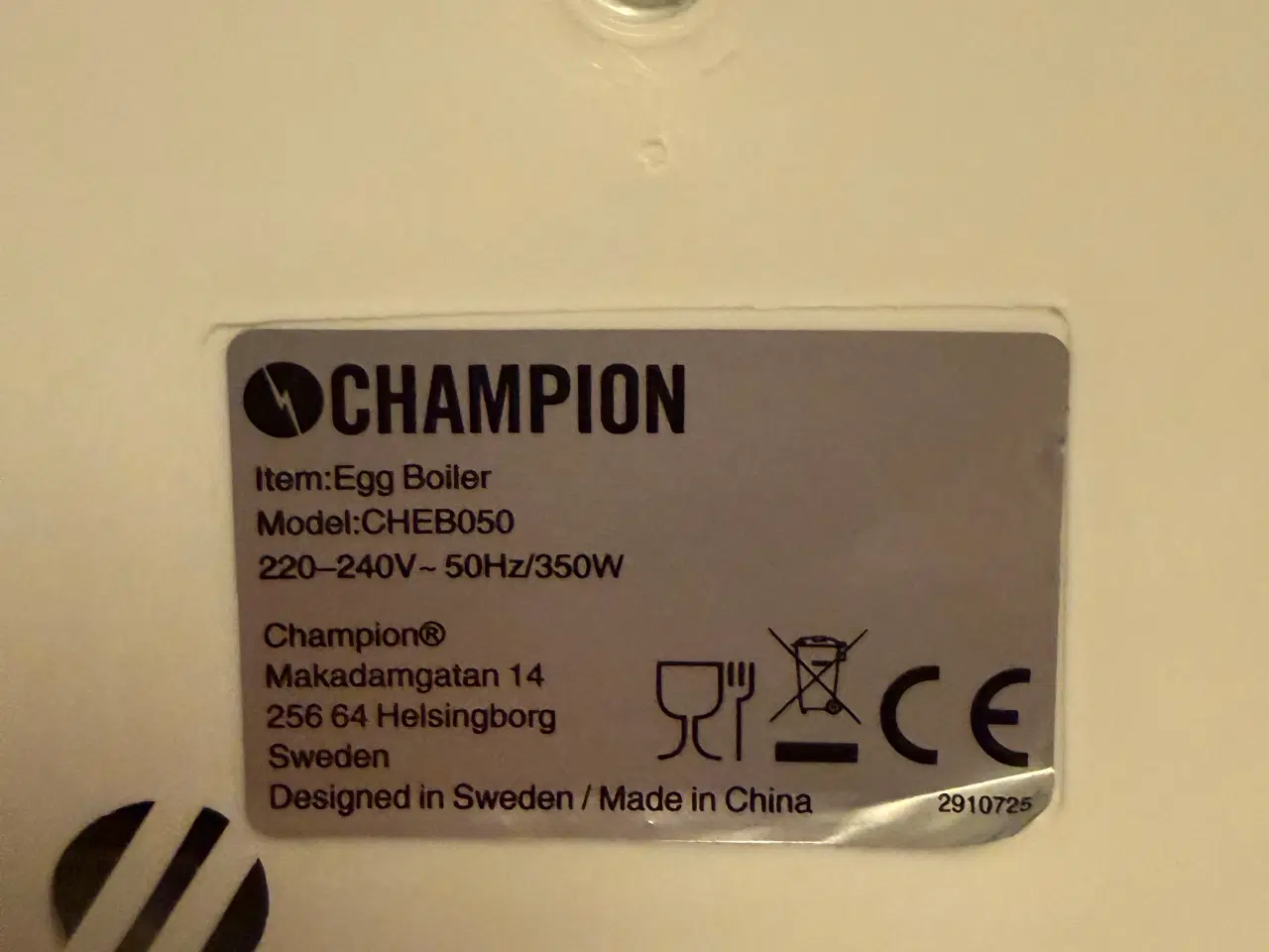 Billede 3 - Champion CHEB050 æggekoger til 7 æg