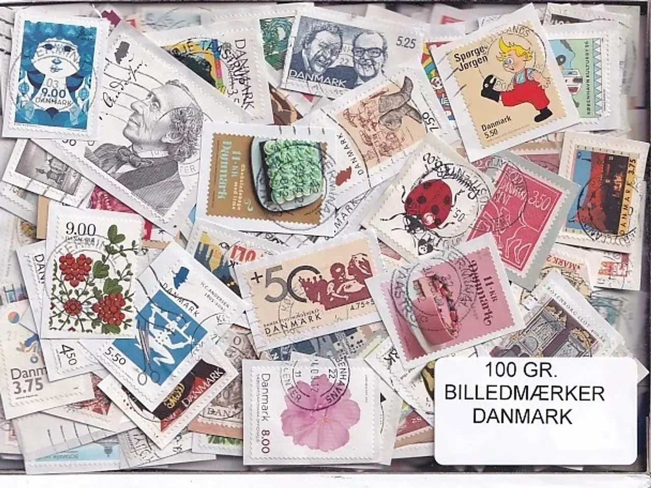 Billede 1 - Danmark 100 g. Billedmærker Enkeltklip - Ny varer hjemkommet 31 - 10 - 2024 - Flot Parti !!