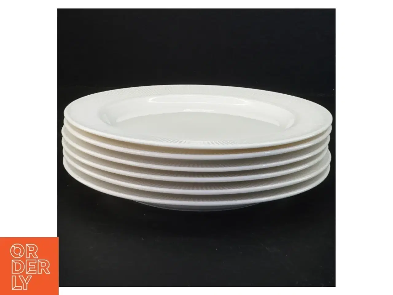 Billede 1 - 6 Hvide porcelænstallerkener fra IKEA (str. O 22 cm)