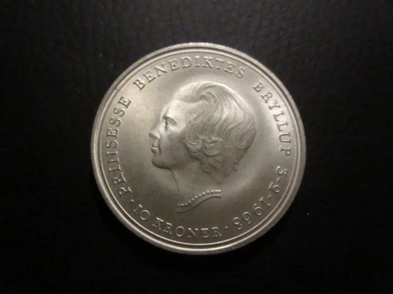 Billede 1 - 10 kr 1968 sølv erindringsmønt kv. 0