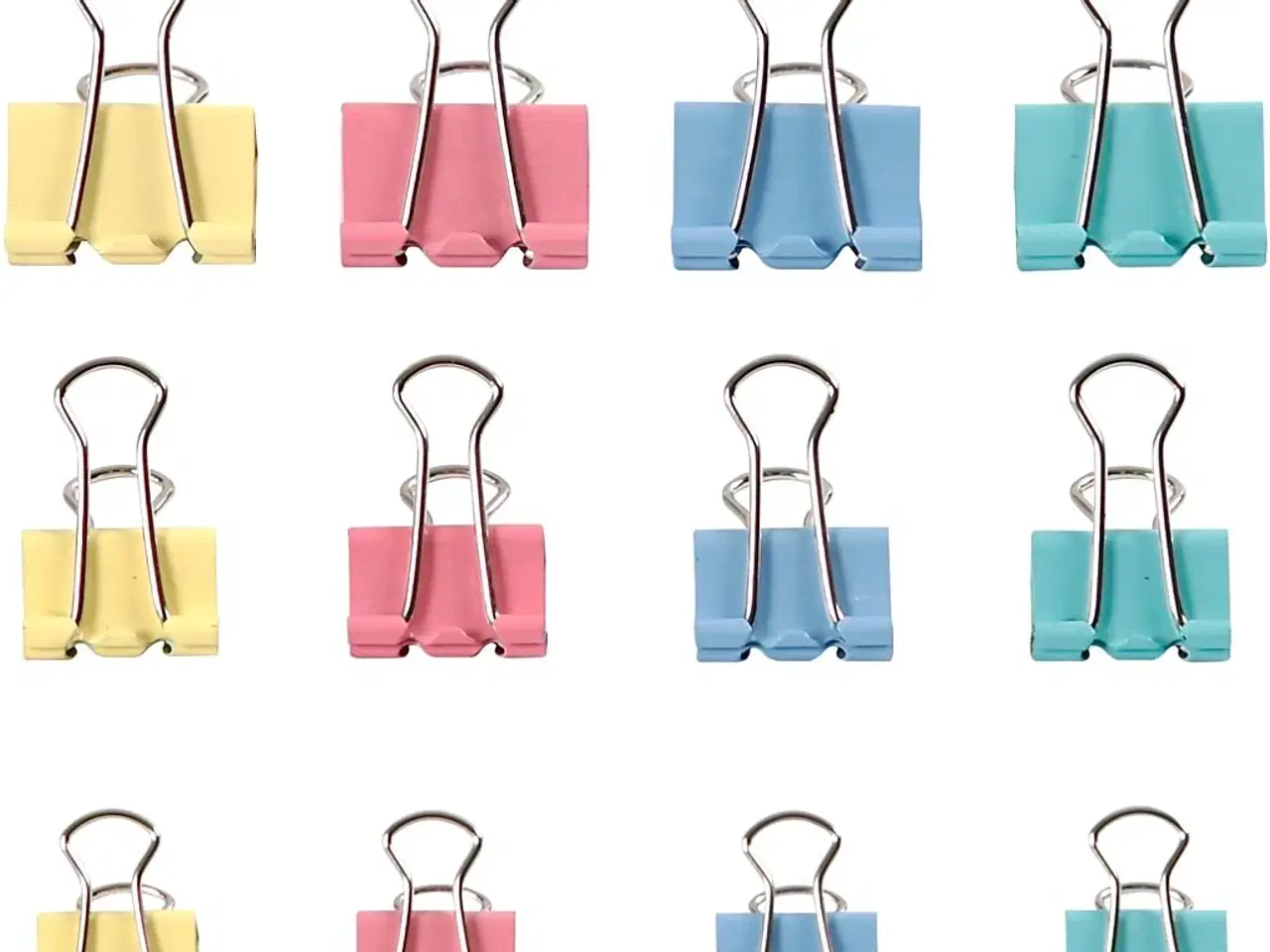 Billede 1 - Pastelfarvede Metalklemmer - 30 stk. i 3 størrelser